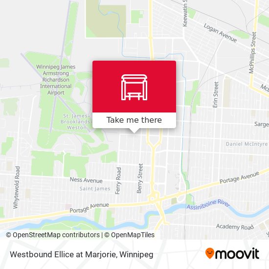 Westbound Ellice at Marjorie map
