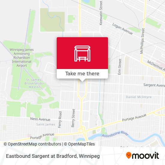 Eastbound Sargent at Bradford map