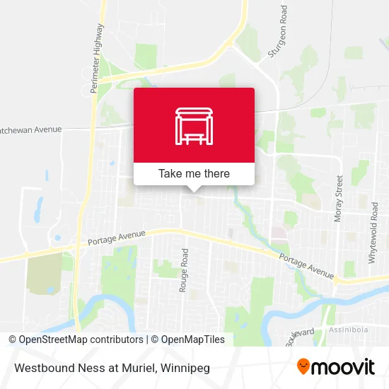 Westbound Ness at Muriel map