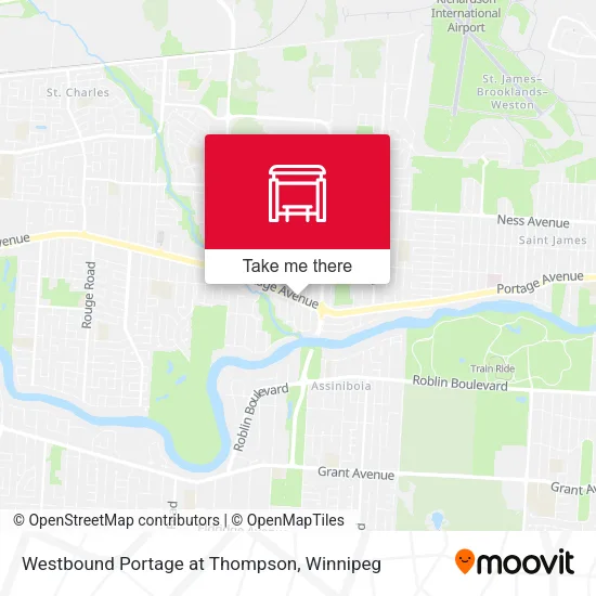 Westbound Portage at Thompson map