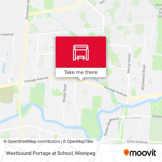 Westbound Portage at School map