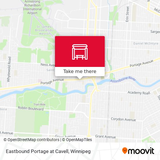 Eastbound Portage at Cavell map