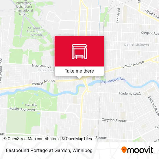 Eastbound Portage at Garden map