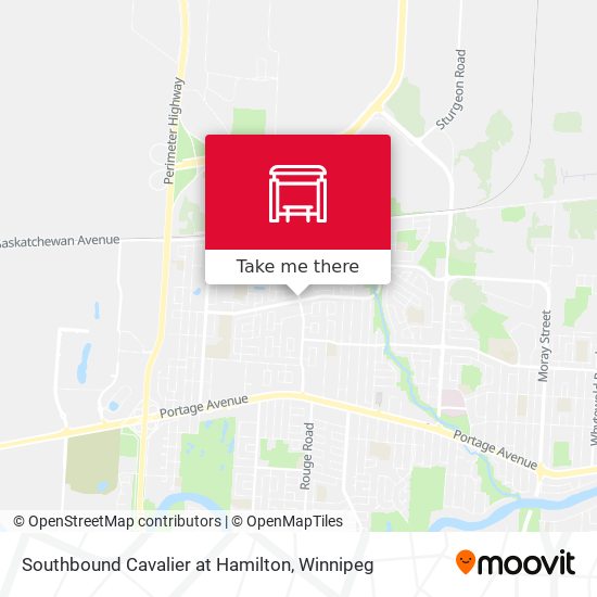 Southbound Cavalier at Hamilton map