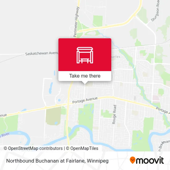 Northbound Buchanan at Fairlane map