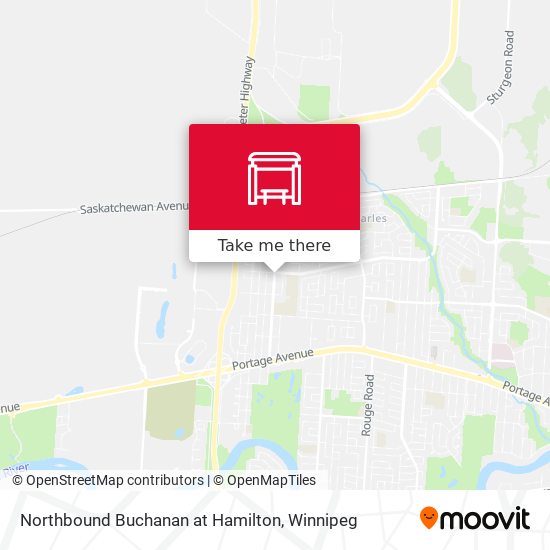 Northbound Buchanan at Hamilton map