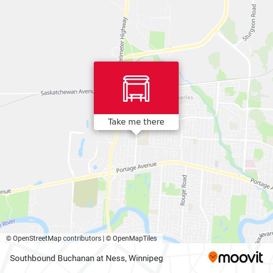 Southbound Buchanan at Ness map