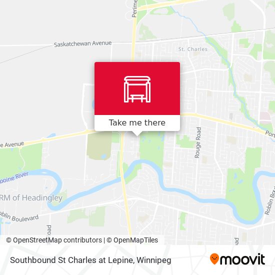 Southbound St Charles at Lepine map