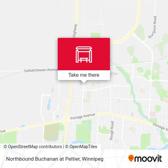 Northbound Buchanan at Peltier map