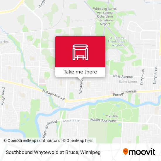 Southbound Whytewold at Bruce map