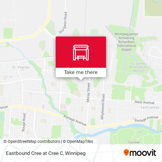 Eastbound Cree at Cree C map