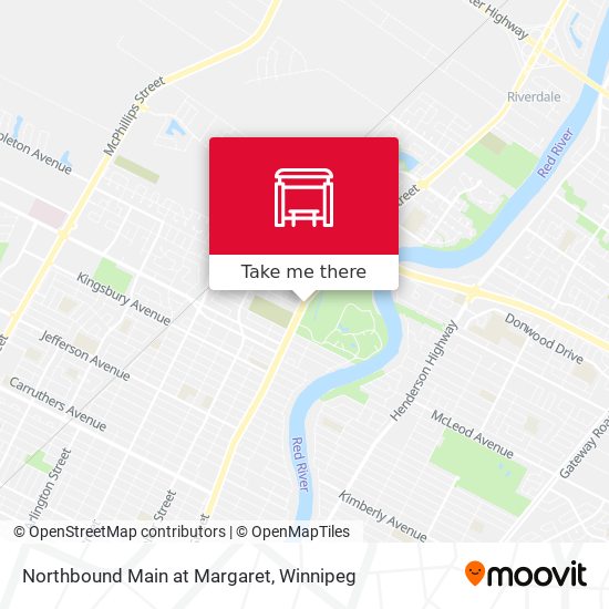 Northbound Main at Margaret map