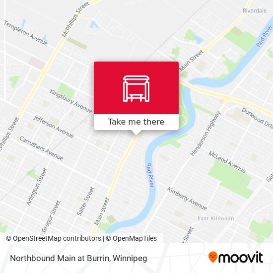 Northbound Main at Burrin map