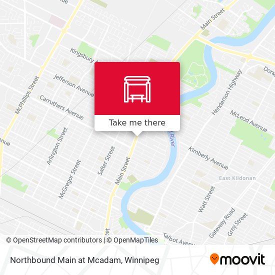 Northbound Main at Mcadam map