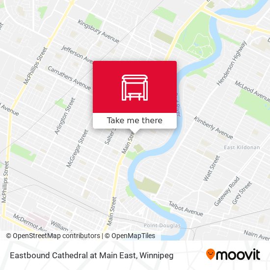 Eastbound Cathedral at Main East map
