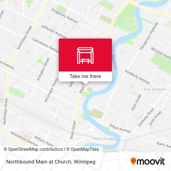 Northbound Main at Church map