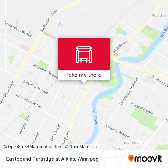 Eastbound Partridge at Aikins map