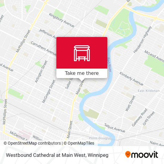 Westbound Cathedral at Main West map