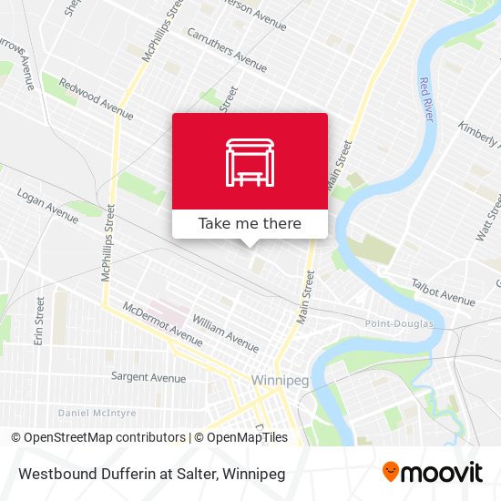 Westbound Dufferin at Salter map