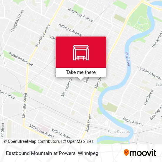 Eastbound Mountain at Powers map