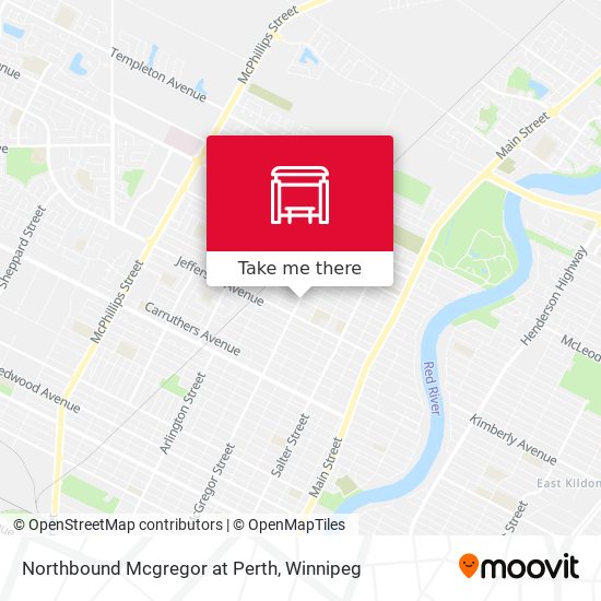 Northbound Mcgregor at Perth map