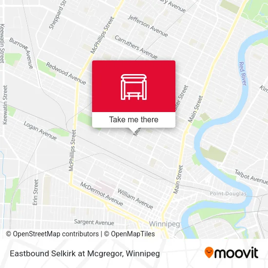 Eastbound Selkirk at Mcgregor map