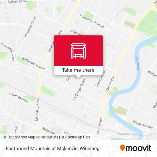 Eastbound Mountain at Mckenzie map