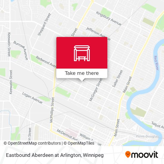 Eastbound Aberdeen at Arlington map