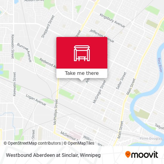 Westbound Aberdeen at Sinclair map