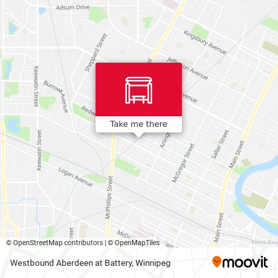 Westbound Aberdeen at Battery map