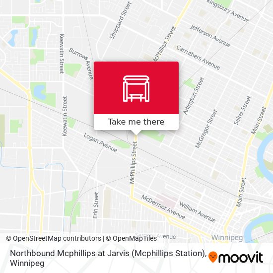Northbound Mcphillips at Jarvis (Mcphillips Station) map
