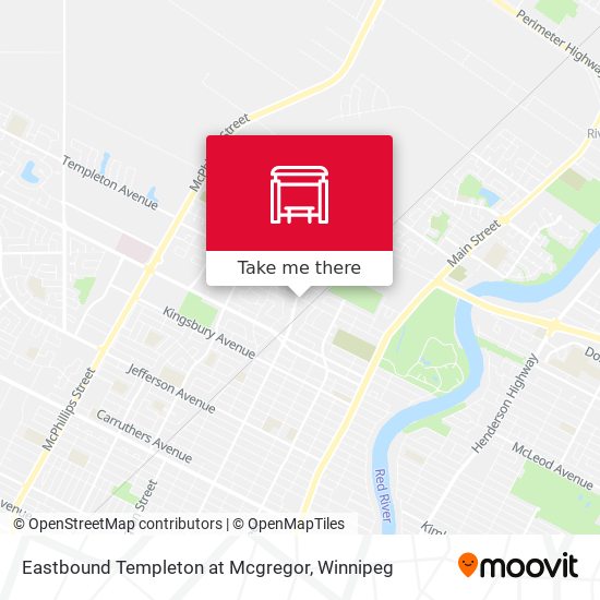 Eastbound Templeton at Mcgregor map
