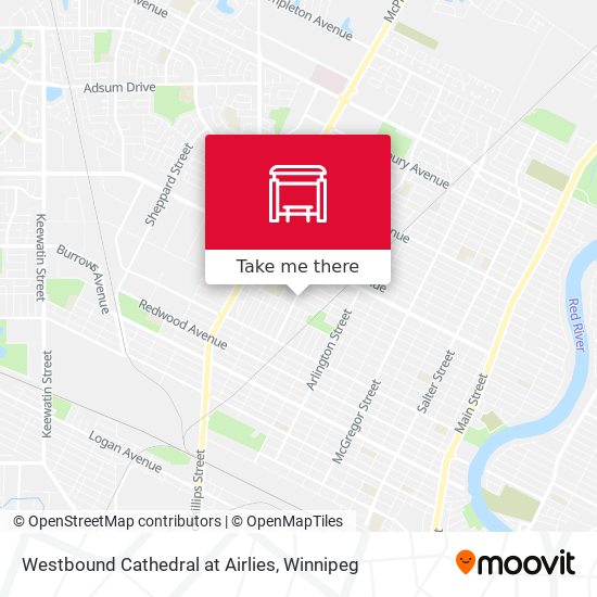 Westbound Cathedral at Airlies map