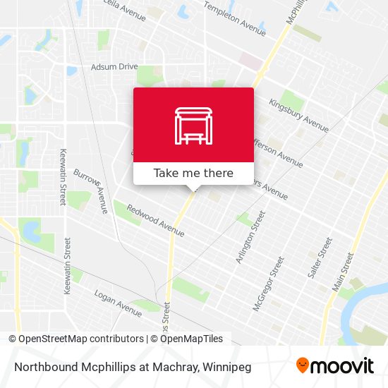 Northbound Mcphillips at Machray map