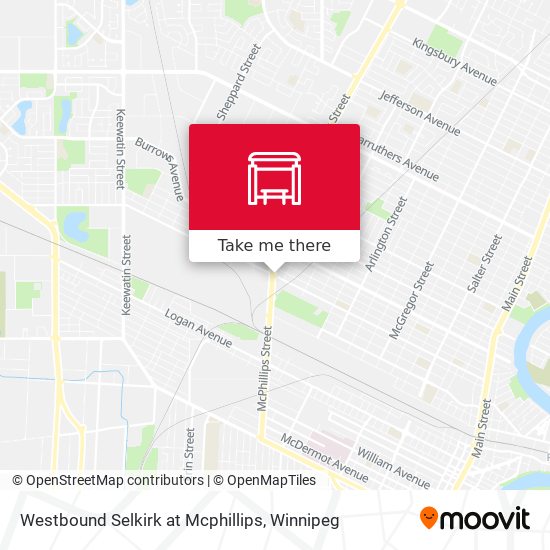 Westbound Selkirk at Mcphillips map