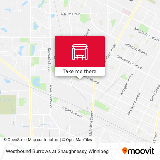 Westbound Burrows at Shaughnessy map