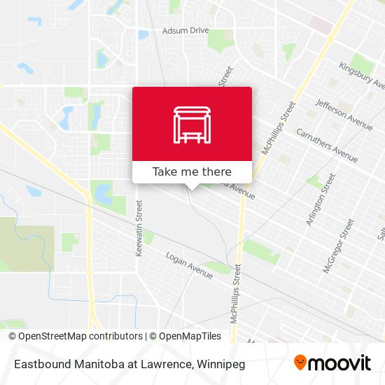 Eastbound Manitoba at Lawrence plan