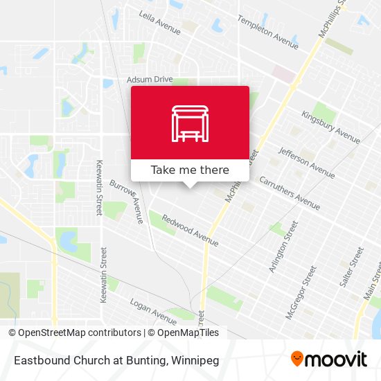 Eastbound Church at Bunting map