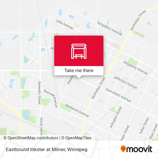 Eastbound Inkster at Milner map