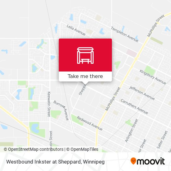 Westbound Inkster at Sheppard map