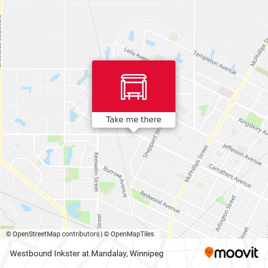 Westbound Inkster at Mandalay map