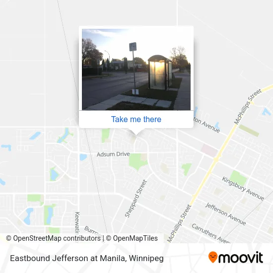 Eastbound Jefferson at Manila map
