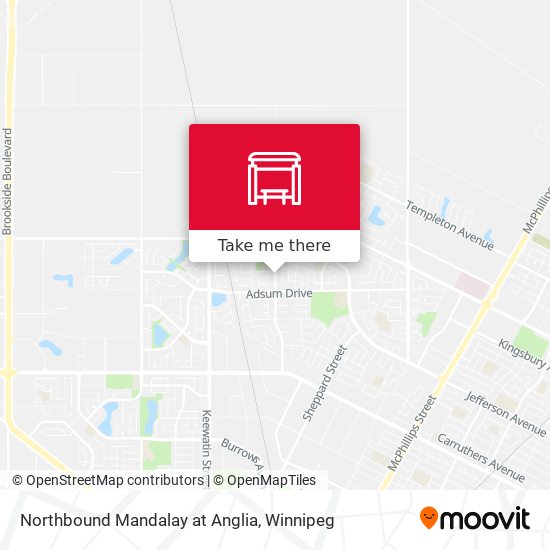 Northbound Mandalay at Anglia plan