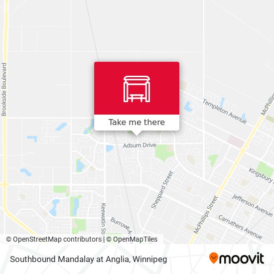Southbound Mandalay at Anglia plan