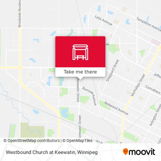 Westbound Church at Keewatin map