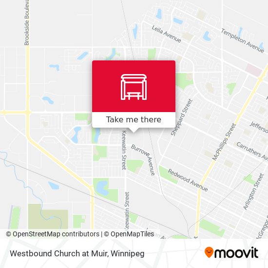 Westbound Church at Muir map