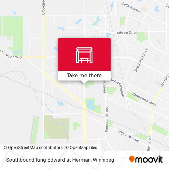 Southbound King Edward at Herman map
