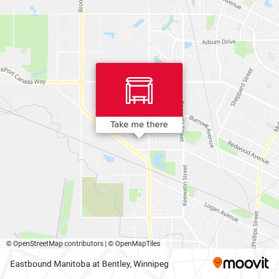 Eastbound Manitoba at Bentley plan