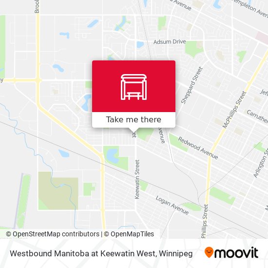 Westbound Manitoba at Keewatin West plan