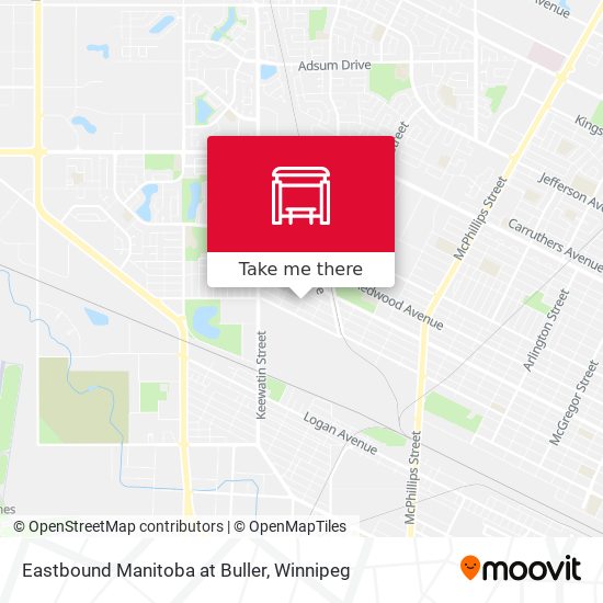 Eastbound Manitoba at Buller map